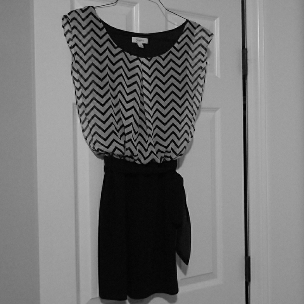Chic black and white dress